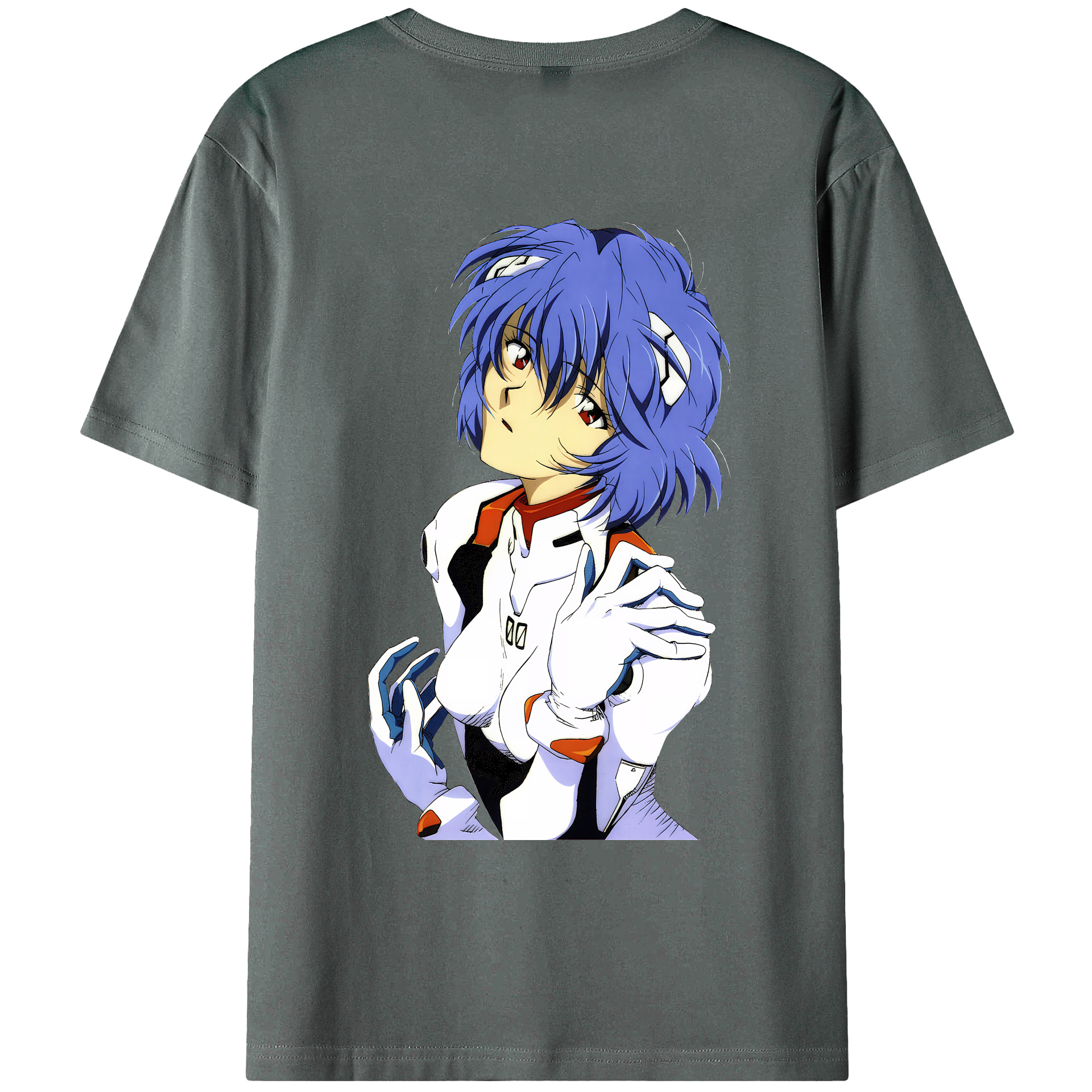 （画像用） EVA 新世紀エヴァンゲリオン 綿100％ メンズ半袖Tシャツ（バックプリント） 通気性